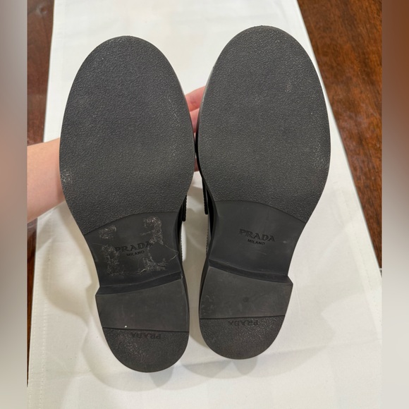 Prada Women’s Shiny Black Slip-On Loafers - Picture 4 of 7